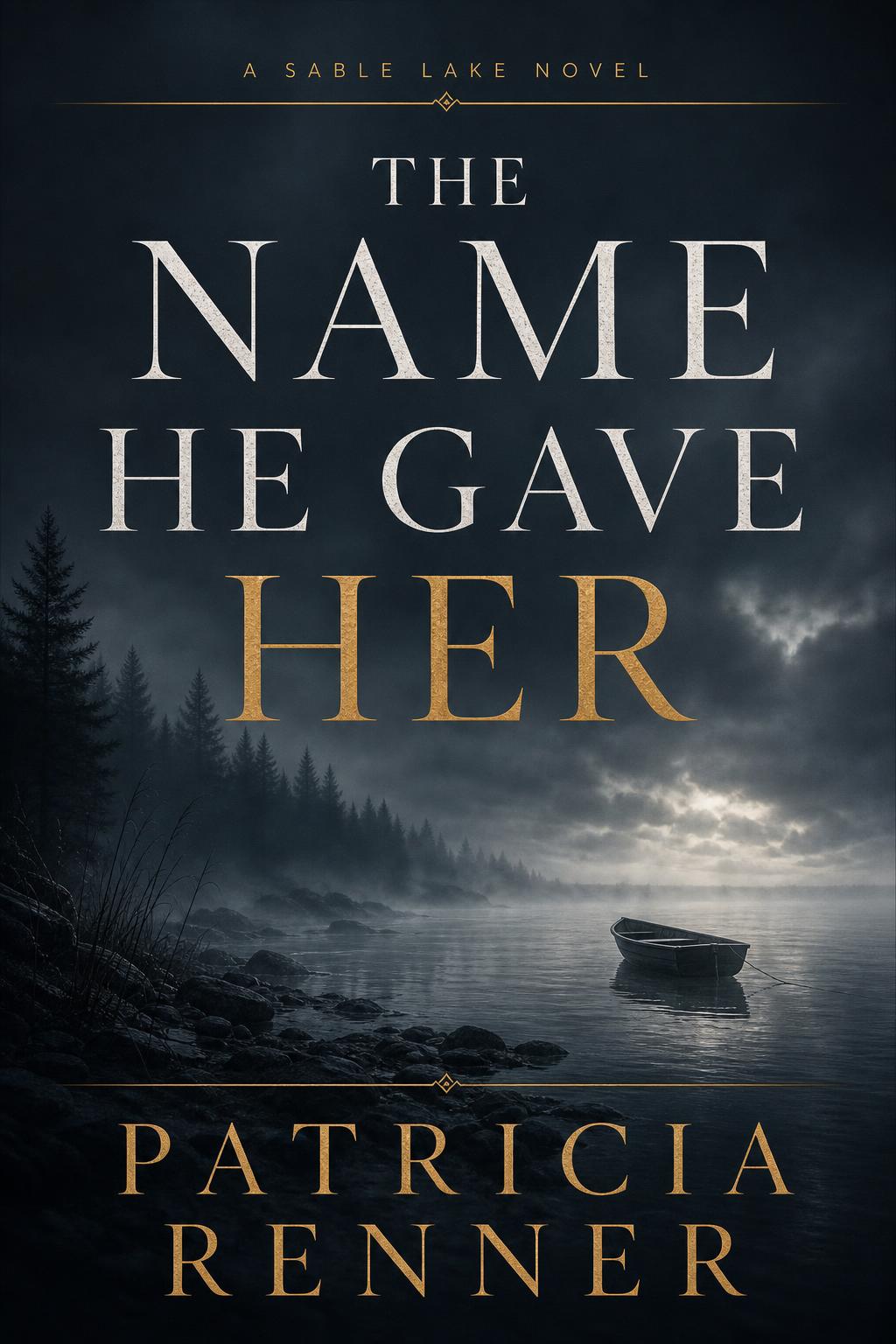 Blurred cover of the forthcoming novel The Name He Gave Her